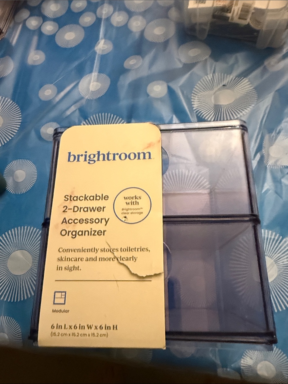 Brightroom Stackable 2-Drawer Accessory Organizer - Blue